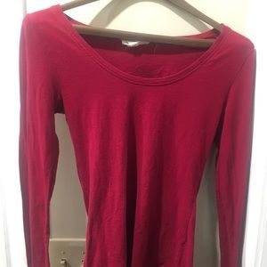 Red long sleeve shirt